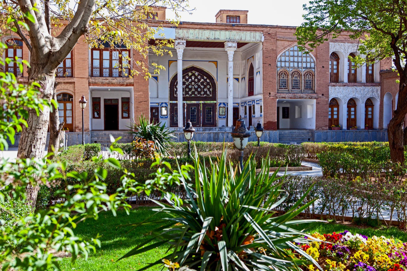 The intricate courtyard of Sanandaj's Kurdish House